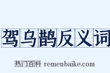 驾乌鹊反义词是什么意思的图片